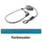 Preview: EASYLONG Hundeleine TWIST - L - 2,5m - blau mit grünen Punkten